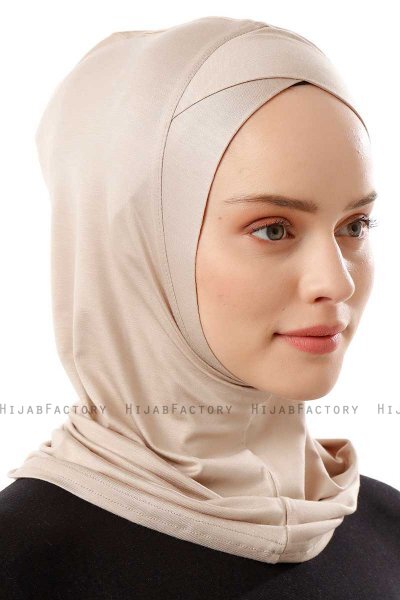 Logo Cross - Ljus Taupe One-Piece Al Amira Hijab