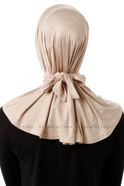Sportif Plain - Ljus Taupe Praktisk Viskos Hijab