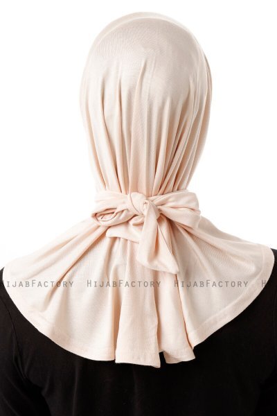 Sportif Plain - Beige Praktisk Viskos Hijab