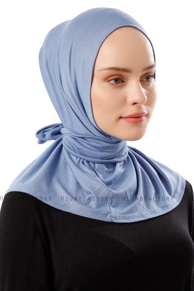 Sportif Plain - Indigo Praktisk Viskos Hijab