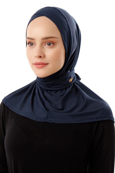 Sportif Cross - Marinblå Praktisk Viskos Hijab
