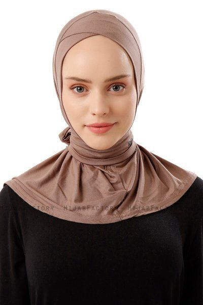 Sportif Cross - Mörk Taupe Praktisk Viskos Hijab