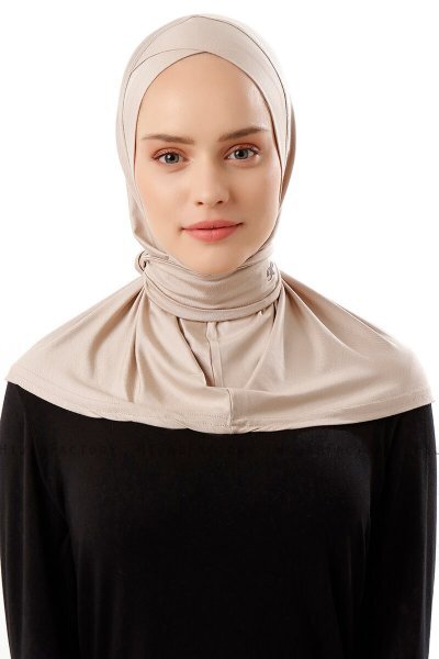 Sportif Cross - Ljus Taupe Praktisk Viskos Hijab