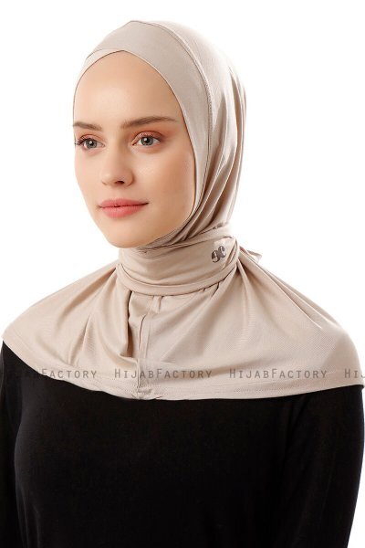 Sportif Cross - Ljus Taupe Praktisk Viskos Hijab