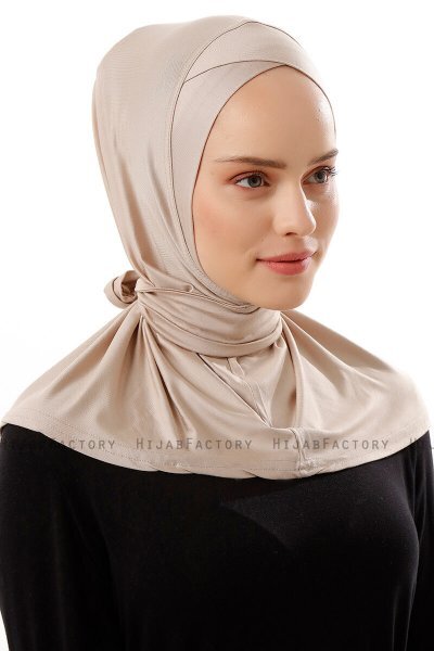 Sportif Cross - Ljus Taupe Praktisk Viskos Hijab