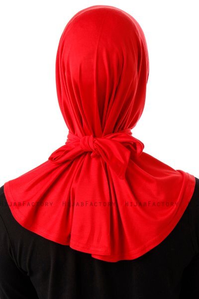 Sportif Cross - Röd Praktisk Viskos Hijab
