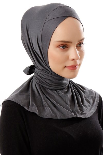 Sportif Cross - Mörkgrå Praktisk Viskos Hijab