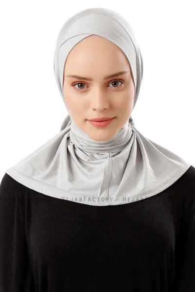 Sportif Cross - Ljusgrå Praktisk Viskos Hijab