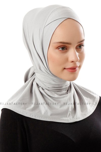Sportif Cross - Ljusgrå Praktisk Viskos Hijab