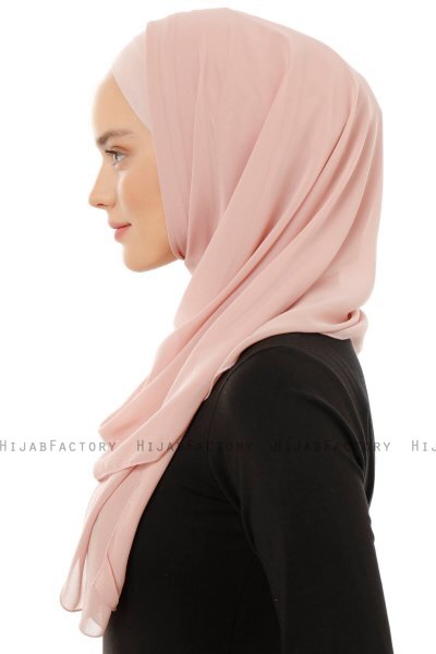 Alara Plain - Gammelrosa One Piece Chiffon Hijab