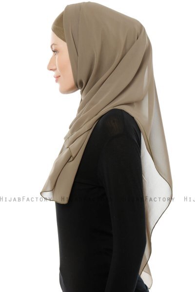 Alara Cross - Olivgrön One Piece Chiffon Hijab
