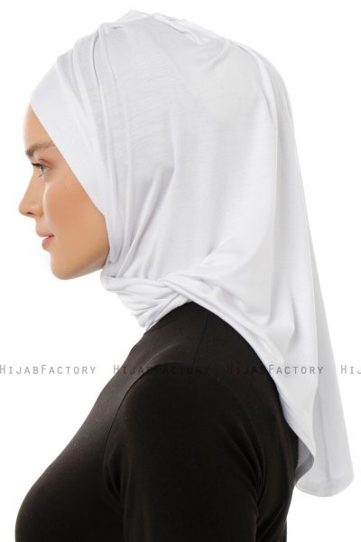Isra Plain - Vit One-Piece Viskos Hijab