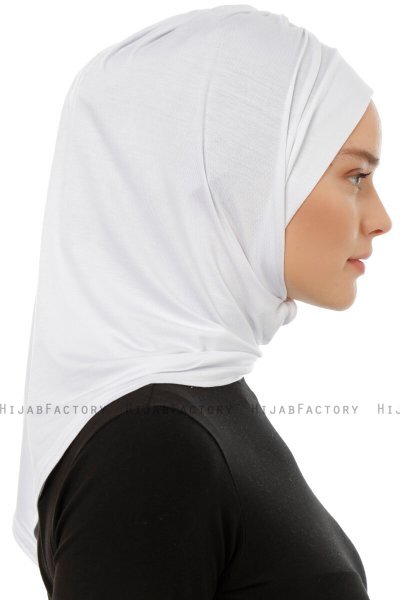Isra Plain - Vit One-Piece Viskos Hijab