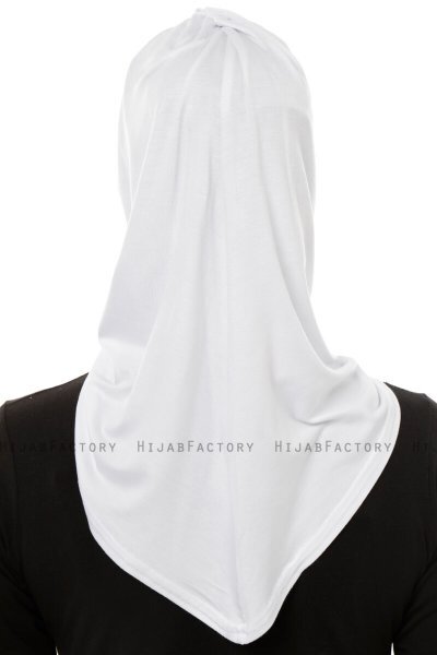 Isra Plain - Vit One-Piece Viskos Hijab