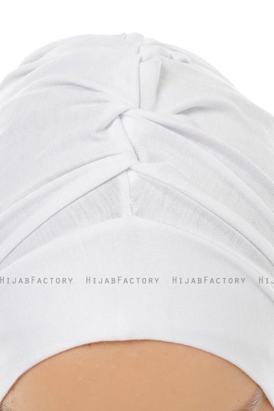 Isra Plain - Vit One-Piece Viskos Hijab