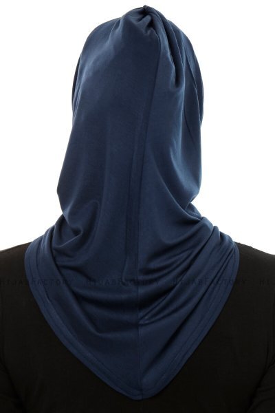 Isra Plain - Marinblå One-Piece Viskos Hijab
