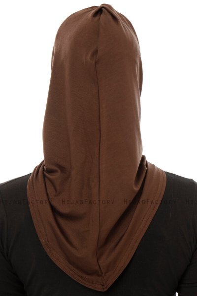 Isra Plain - Brun One-Piece Viskos Hijab