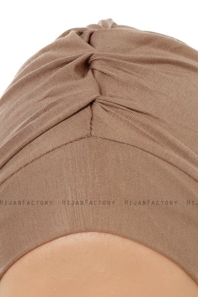 Isra Plain - Mörk Taupe One-Piece Viskos Hijab