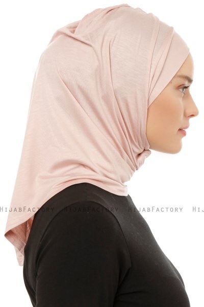 Isra Plain - Gammelrosa One-Piece Viskos Hijab