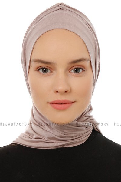 Isra Plain - Stengrå One-Piece Viskos Hijab