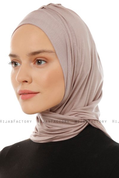 Isra Plain - Stengrå One-Piece Viskos Hijab