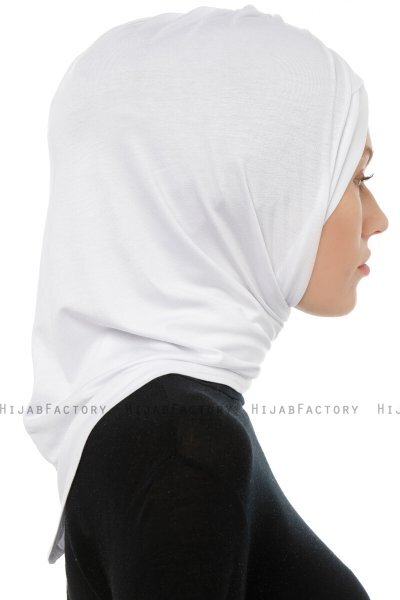 Isra Cross - Vit One-Piece Viskos Hijab
