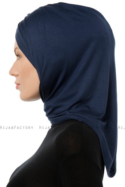 Isra Cross - Marinblå One-Piece Viskos Hijab