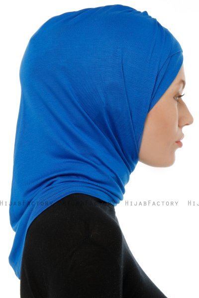 Isra Cross - Blå One-Piece Viskos Hijab