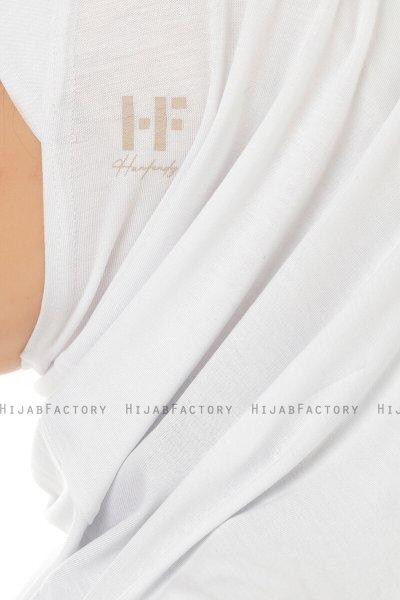 Hanfendy Plain Logo - Vit One-Piece Hijab