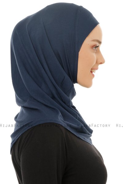 Hanfendy Plain Logo - Marinblå One-Piece Hijab