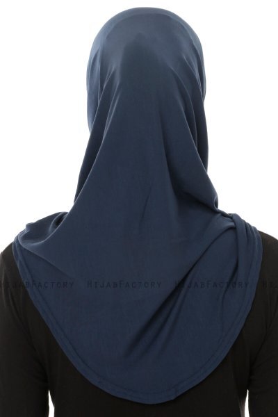 Hanfendy Plain Logo - Marinblå One-Piece Hijab