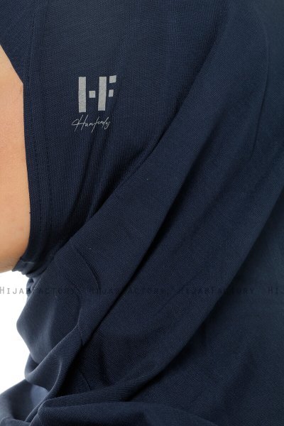 Hanfendy Plain Logo - Marinblå One-Piece Hijab