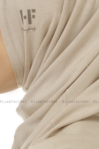 Hanfendy Plain Logo - Ljus Taupe One-Piece Hijab