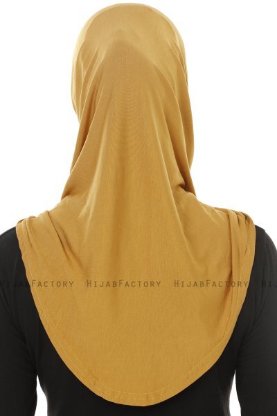 Hanfendy Plain Logo - Senapsgul One-Piece Hijab