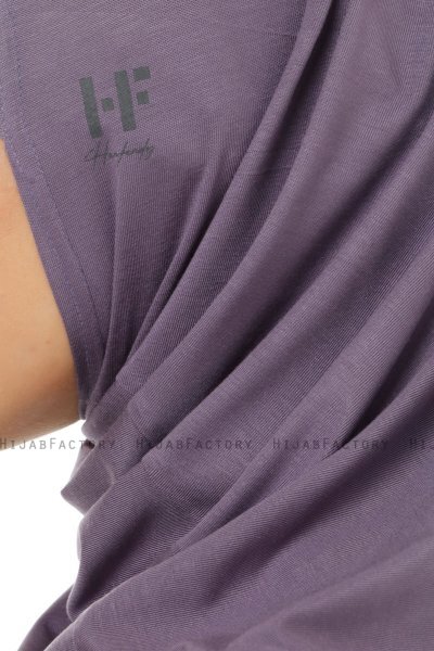 Hanfendy Plain Logo - Mörklila One-Piece Hijab