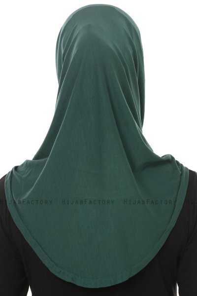Hanfendy Plain Logo - Mörkgrön One-Piece Hijab
