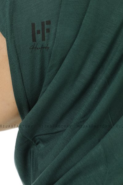 Hanfendy Plain Logo - Mörkgrön One-Piece Hijab