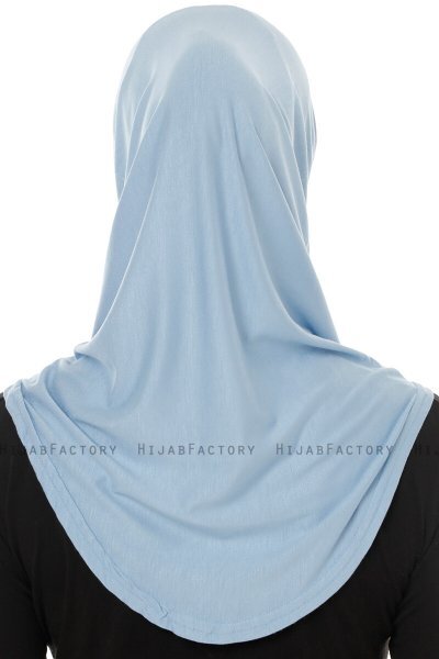 Hanfendy Plain Logo - Ljusblå One-Piece Hijab