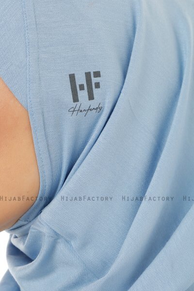 Hanfendy Plain Logo - Ljusblå One-Piece Hijab