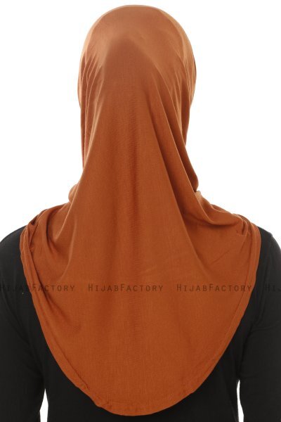 Hanfendy Plain Logo - Tegelröd One-Piece Hijab