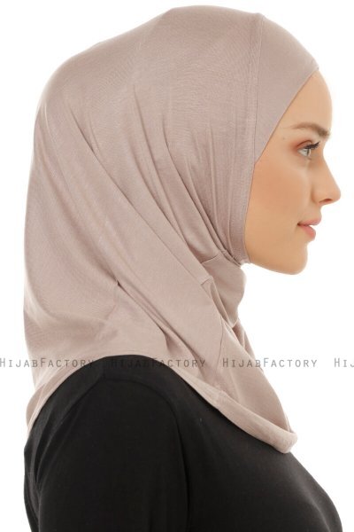 Hanfendy Plain Logo - Stengrå One-Piece Hijab