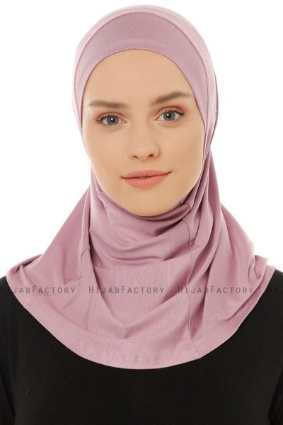 Hanfendy Plain Logo - Lila One-Piece Hijab