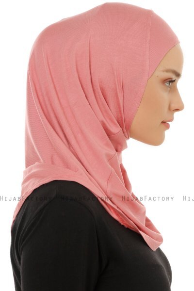 Hanfendy Plain Logo - Mörkrosa One-Piece Hijab