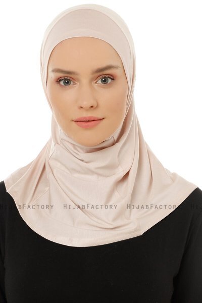 Hanfendy Plain Logo - Puder One-Piece Hijab