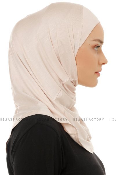 Hanfendy Plain Logo - Puder One-Piece Hijab