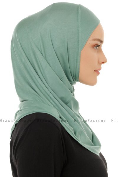 Hanfendy Plain Logo - Grön One-Piece Hijab