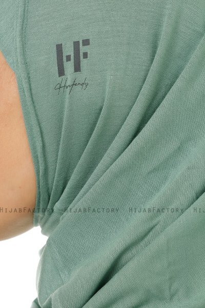 Hanfendy Plain Logo - Grön One-Piece Hijab