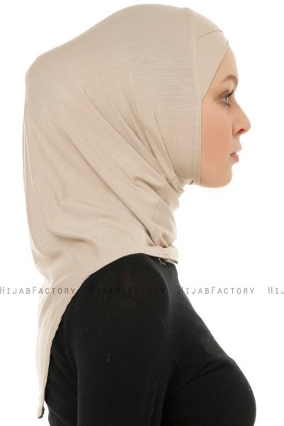 Hanfendy Cross Logo - Ljus Taupe One-Piece Hijab