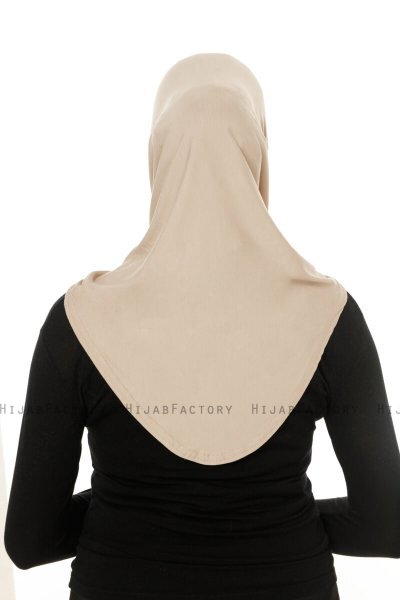 Hanfendy Cross Logo - Ljus Taupe One-Piece Hijab