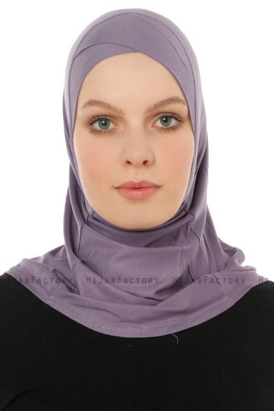 Hanfendy Cross Logo - Mörklila One-Piece Hijab